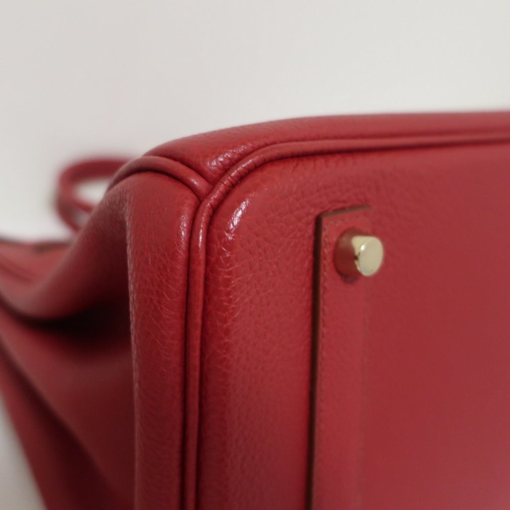 HERMES BIRKIN 35CM ROUGE GARANCE TOGO LEATHER GOLD HARDWARE 2008 - Picture 8 of 14